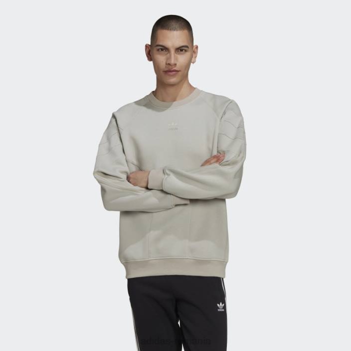 Adidas hanorac rekive crew gri metalic fierbinte bărbați gri metal 2JBN14789