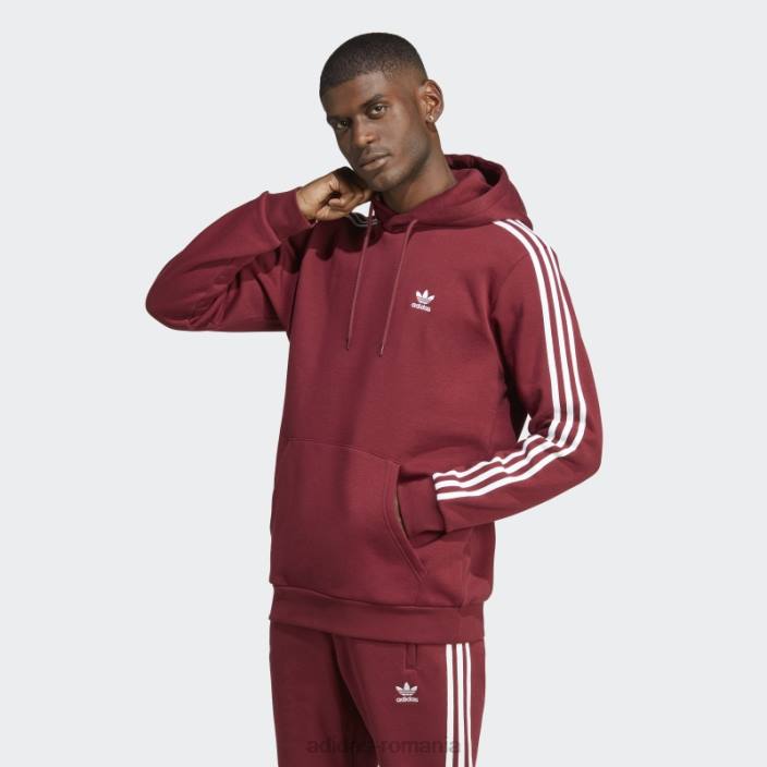 Adidas hanorac roșu adicolor classics cu 3 dungi bărbați roșu 2JBN6436