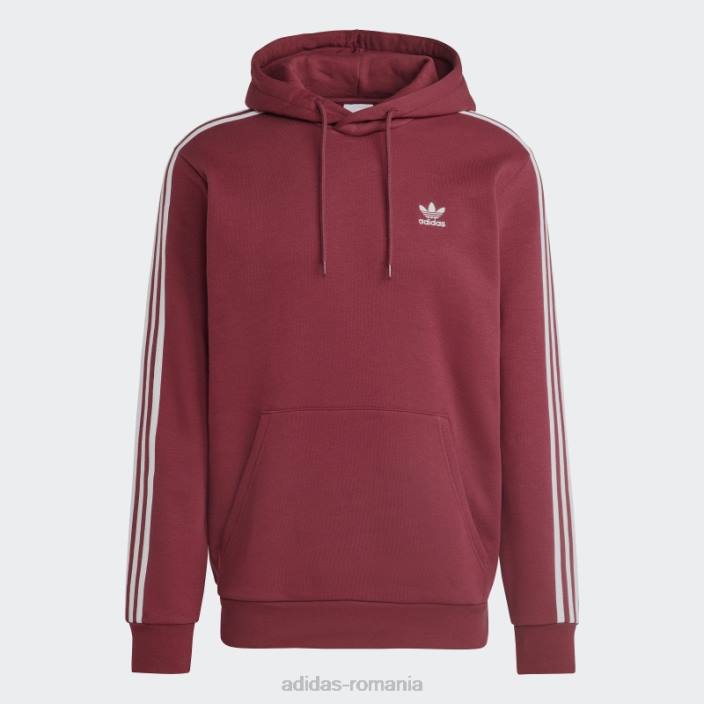 Adidas hanorac roșu adicolor classics cu 3 dungi bărbați roșu 2JBN6436