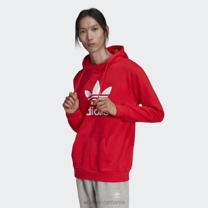 Adidas hanorac roșu adicolor classics trefoil adidas bărbați rosu alb 2JBN6675