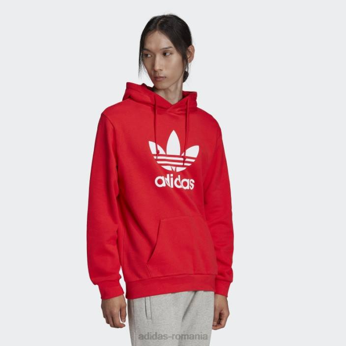 Adidas hanorac roșu adicolor classics trefoil adidas bărbați rosu alb 2JBN6675