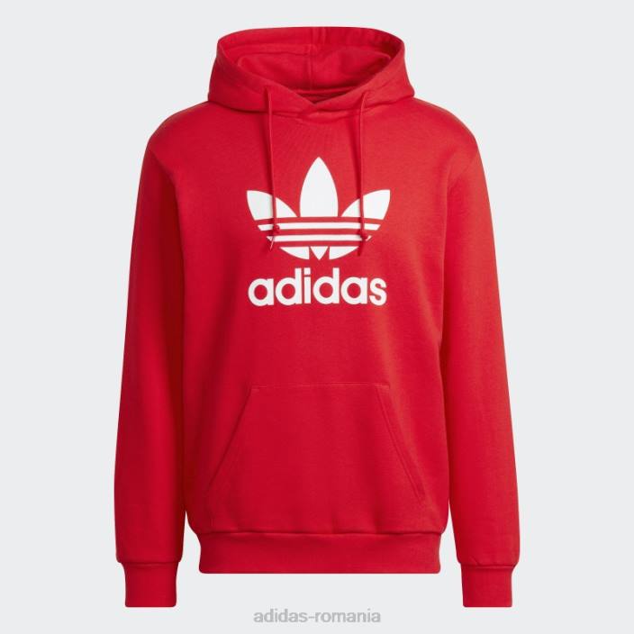 Adidas hanorac roșu adicolor classics trefoil adidas bărbați rosu alb 2JBN6675