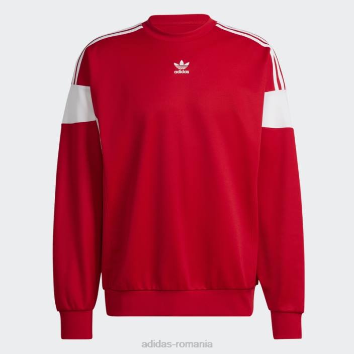 Adidas hanorac scarlet adicolor classics cut line crew bărbați stacojiu 2JBN5260