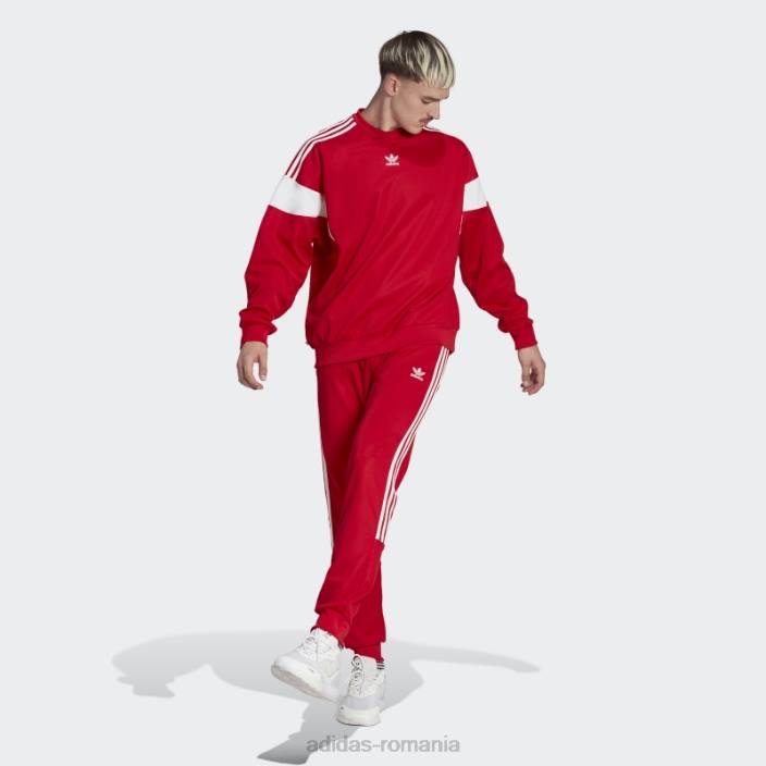 Adidas hanorac scarlet adicolor classics cut line crew bărbați stacojiu 2JBN5260