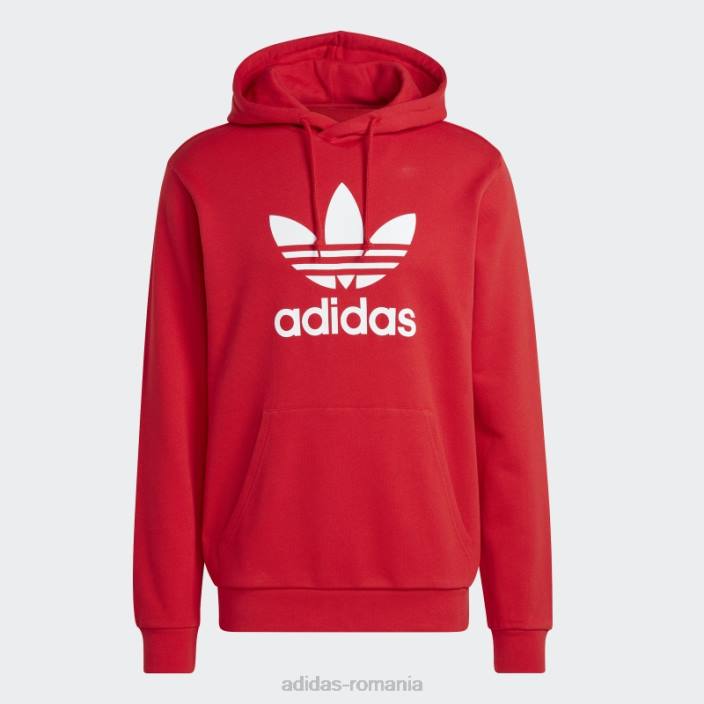Adidas hanorac scarlet adicolor classics trefoil bărbați stacojiu 2JBN6605