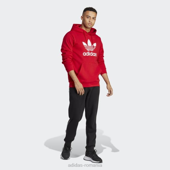Adidas hanorac scarlet adicolor classics trefoil bărbați stacojiu 2JBN6605