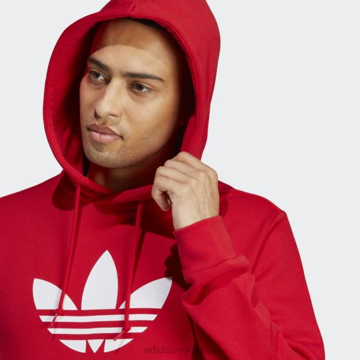 Adidas hanorac scarlet adicolor classics trefoil bărbați stacojiu 2JBN6605