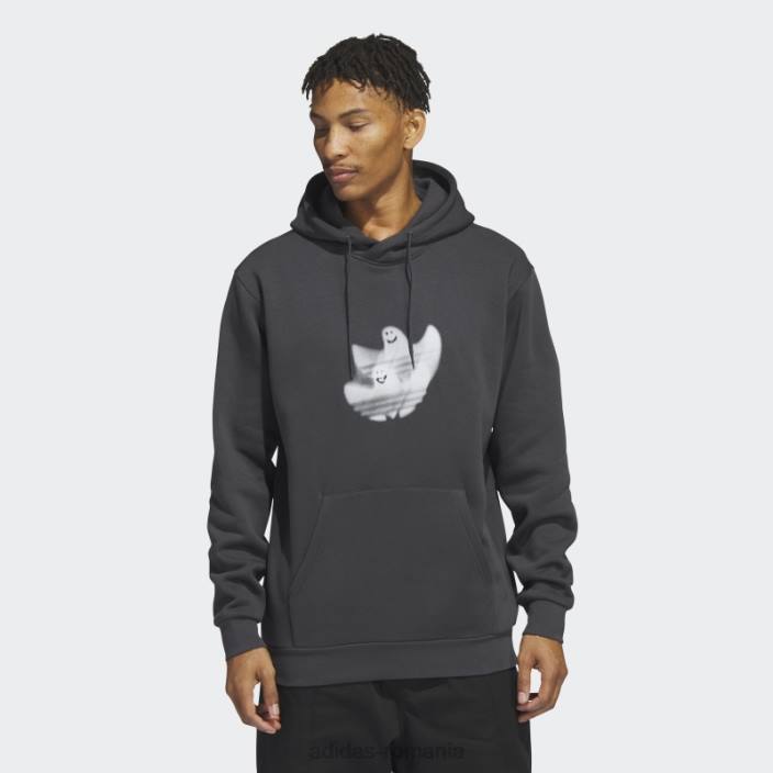 Adidas hanorac shmoofoil cu grafic carbon (neutru de gen) bărbați carbon/alb 2JBN989
