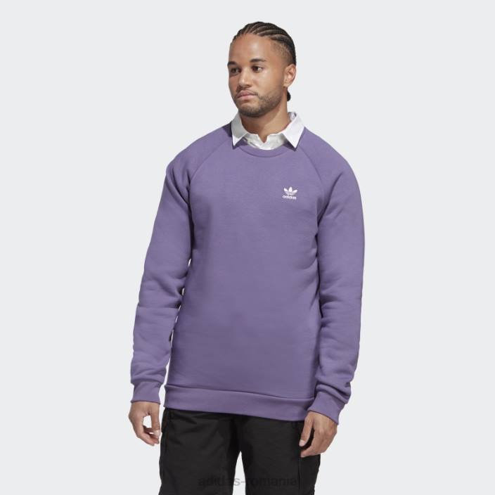 Adidas hanorac tech violet trefoil essentials cu gâtul rotund adidas bărbați tech violet 2JBN14481