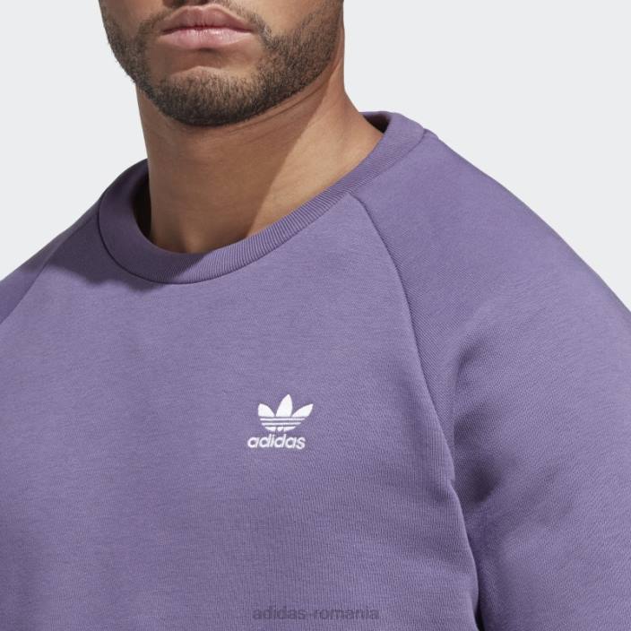 Adidas hanorac tech violet trefoil essentials cu gâtul rotund adidas bărbați tech violet 2JBN14481