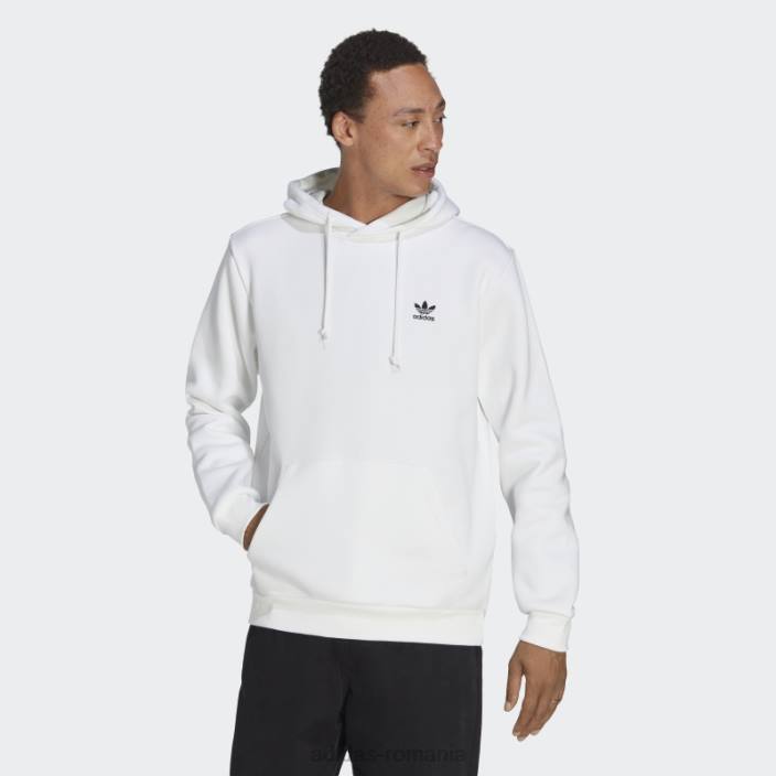 Adidas hanorac trefoil essentials alb bărbați alb 2JBN5444
