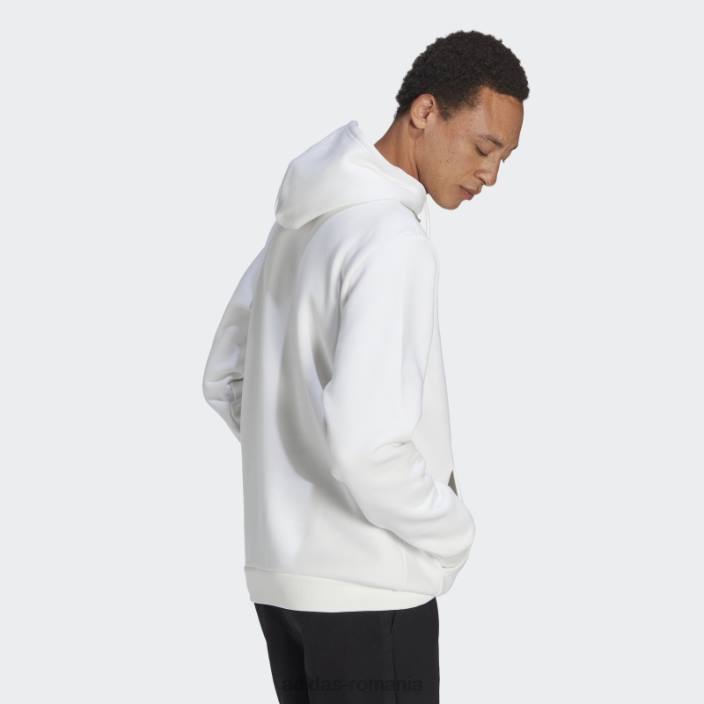 Adidas hanorac trefoil essentials alb bărbați alb 2JBN5444