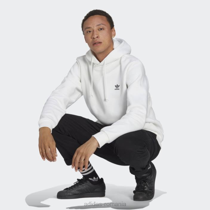 Adidas hanorac trefoil essentials alb bărbați alb 2JBN5444