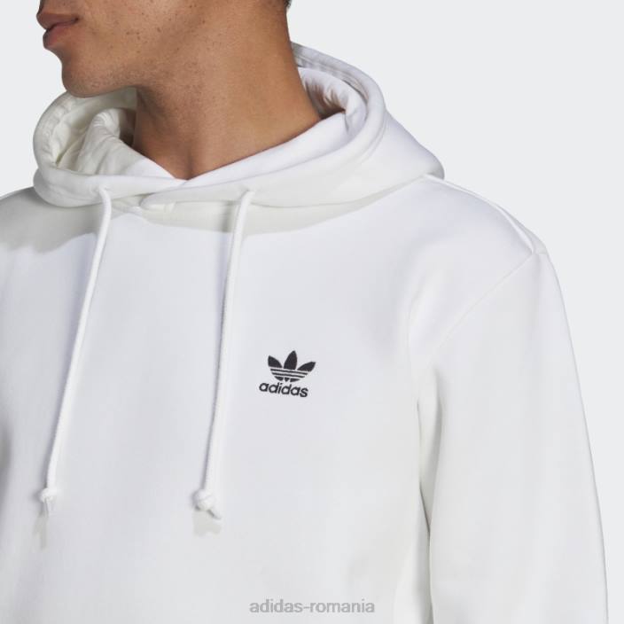 Adidas hanorac trefoil essentials alb bărbați alb 2JBN5444