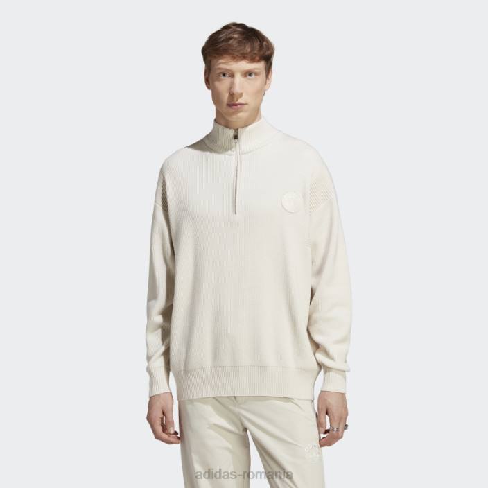 Adidas hanorac tricot club din aluminiu adidas bărbați aluminiu/alb 2JBN14523