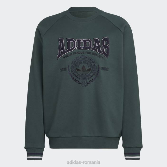 Adidas hanorac varsity crewneck verde mineral adidas bărbați verde mineral 2JBN7518