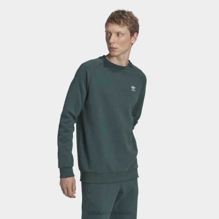 Adidas hanorac verde minerale trifoil adicolor essentials adidas bărbați verde mineral 2JBN6962