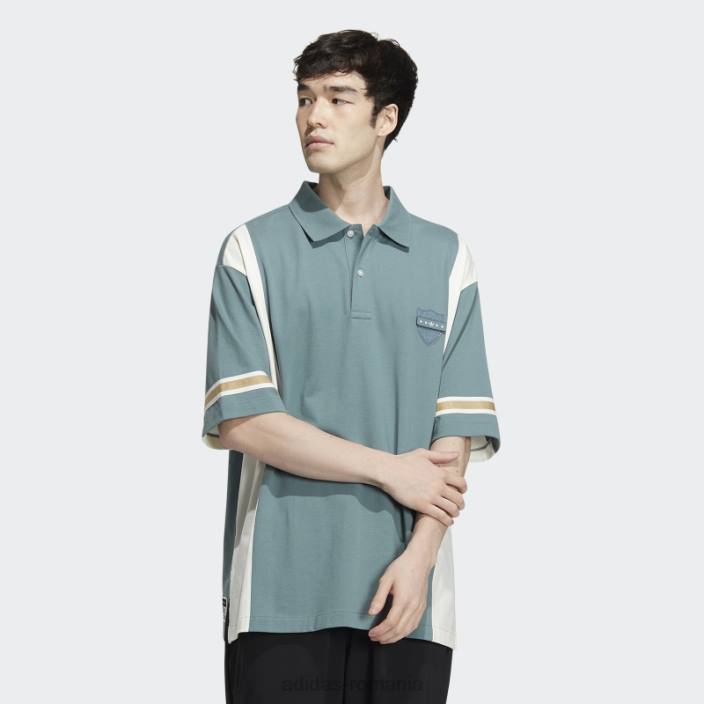 Adidas hazy emerald modern colegial polo cu mânecă scurtă bărbați smarald neclar 2JBN1229