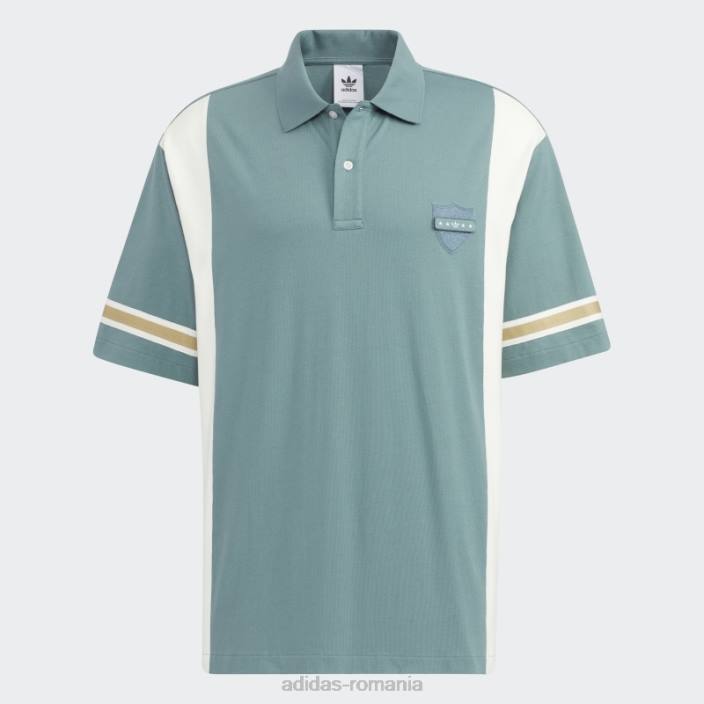 Adidas hazy emerald modern colegial polo cu mânecă scurtă bărbați smarald neclar 2JBN1229