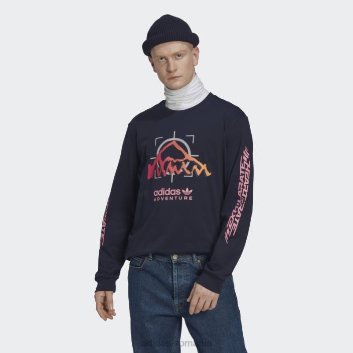 Adidas ink adventure ride tricou cu maneca lunga moda bărbați cerneală 2JBN1203