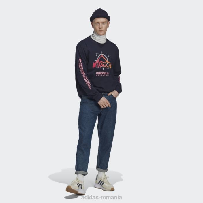 Adidas ink adventure ride tricou cu maneca lunga moda bărbați cerneală 2JBN1203
