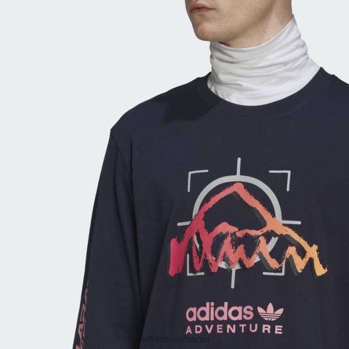 Adidas ink adventure ride tricou cu maneca lunga moda bărbați cerneală 2JBN1203