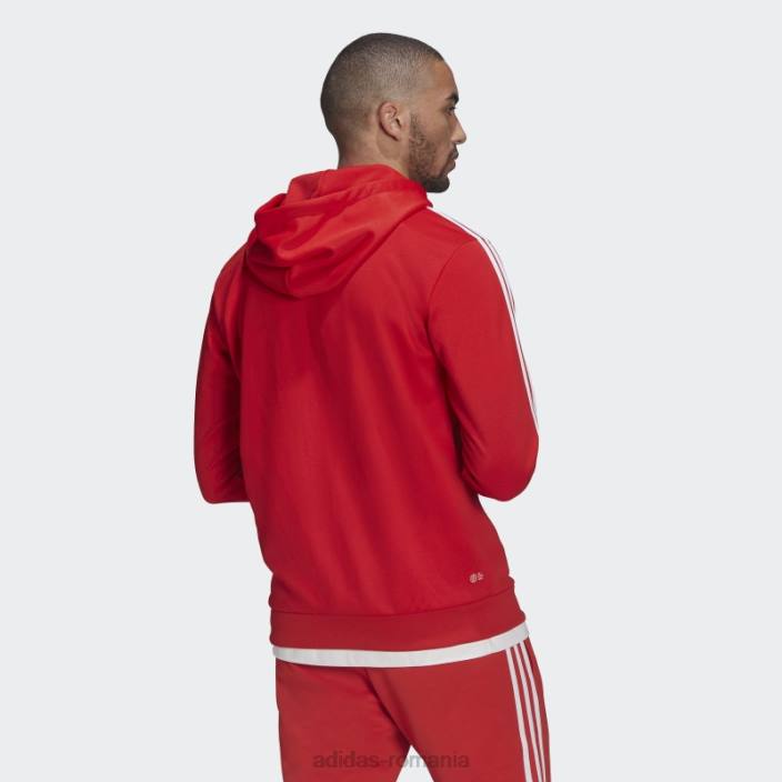 Adidas jachetă adicolor classics cu glugă, cu fermoar complet, roșie bărbați roșu 2JBN6572