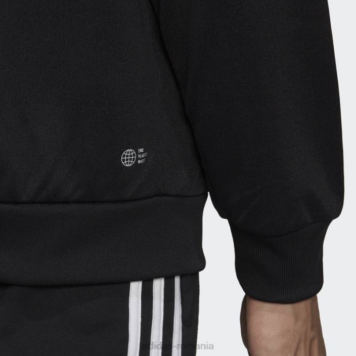 Adidas jachetă adicolor classics cu glugă, fermoar complet, neagră bărbați negru 2JBN6380