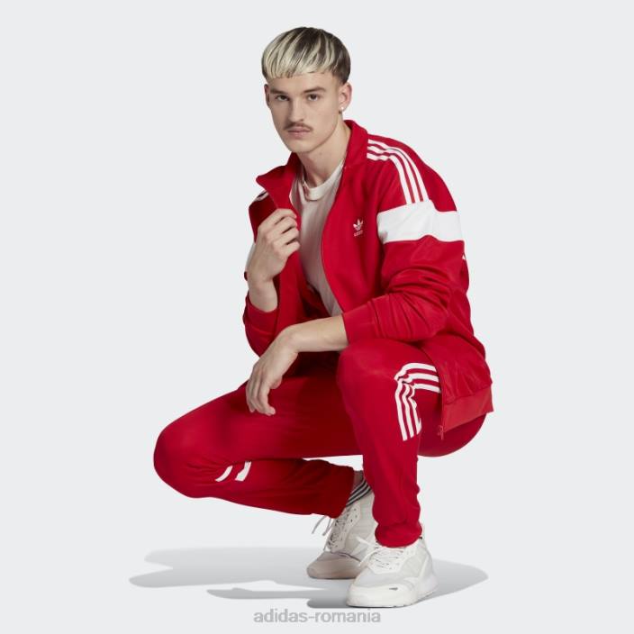 Adidas jachetă adicolor classics cu linie de tăiat stacojiu bărbați stacojiu 2JBN5461