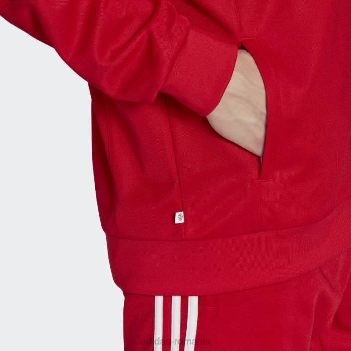 Adidas jachetă adicolor classics cu linie de tăiat stacojiu bărbați stacojiu 2JBN5461