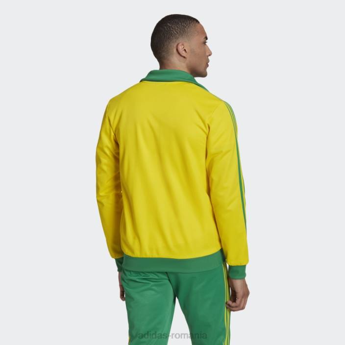 Adidas jachetă beckenbauer galbenă bărbați galben/verde/albastru îndrăzneț 2JBN1292