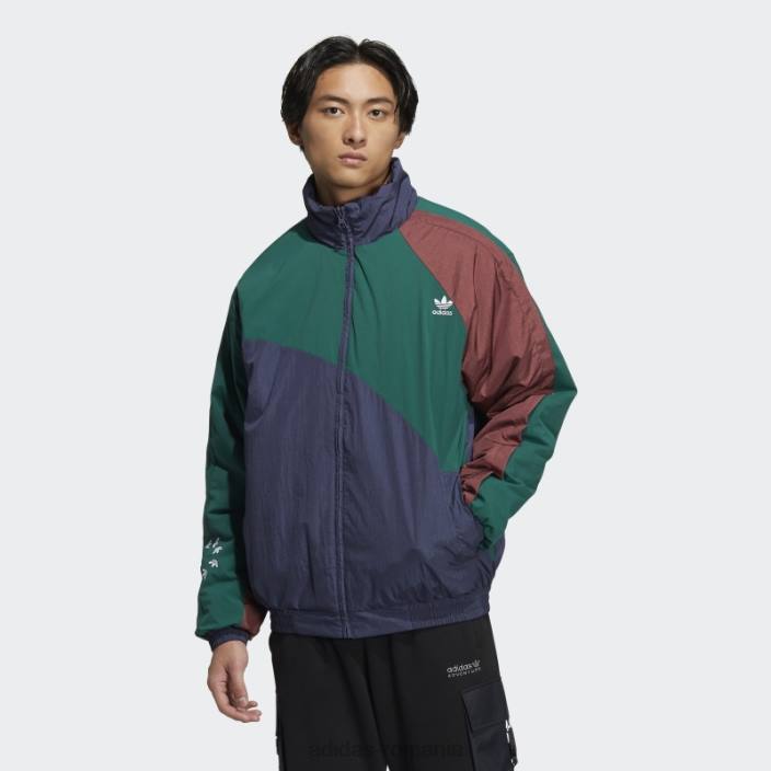 Adidas jachetă bleumarin îndrăzneață bărbați bleumarin/verde 2JBN1672