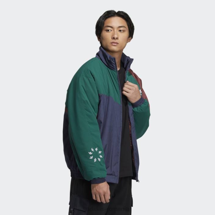 Adidas jachetă bleumarin îndrăzneață bărbați bleumarin/verde 2JBN1672