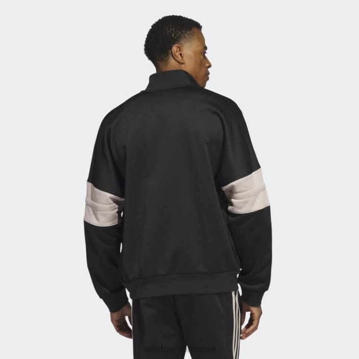 Adidas jachetă de încălzire baschet neagră bărbați negru/taupe 2JBN6050