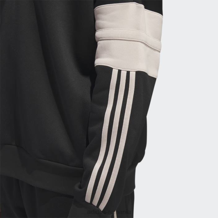 Adidas jachetă de încălzire baschet neagră bărbați negru/taupe 2JBN6050