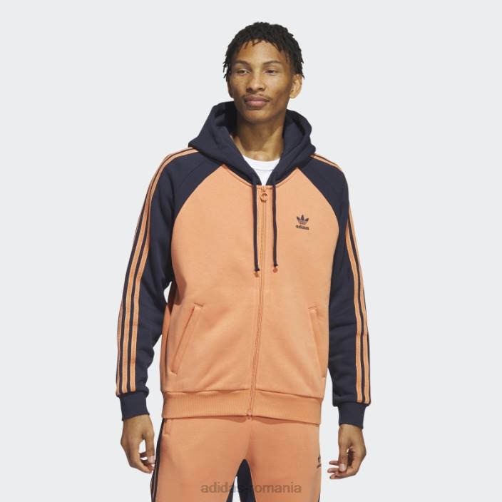 Adidas jachetă de sport cu glugă sst fleece hazy cupru bărbați cupru/cerneală neclară 2JBN6638