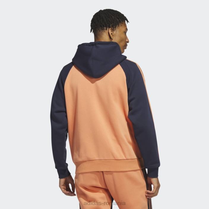Adidas jachetă de sport cu glugă sst fleece hazy cupru bărbați cupru/cerneală neclară 2JBN6638