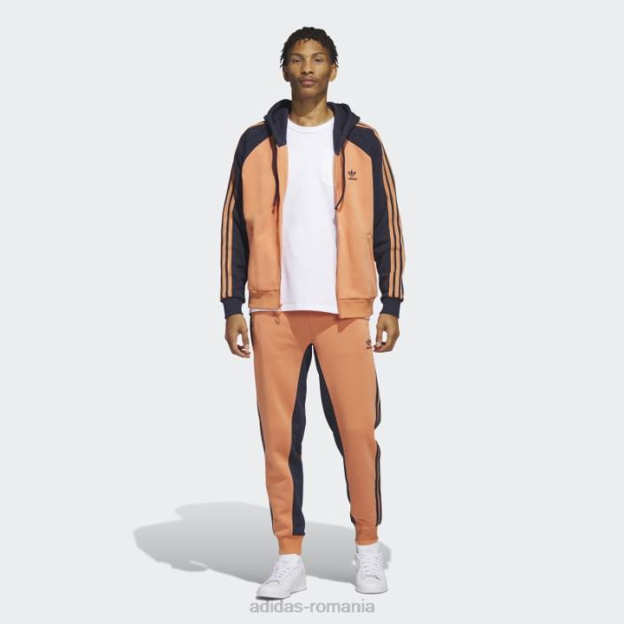 Adidas jachetă de sport cu glugă sst fleece hazy cupru bărbați cupru/cerneală neclară 2JBN6638