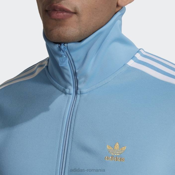 Adidas jachetă de trening beckenbauer albastră bărbați albastru/alb/auriu metalic 2JBN1502