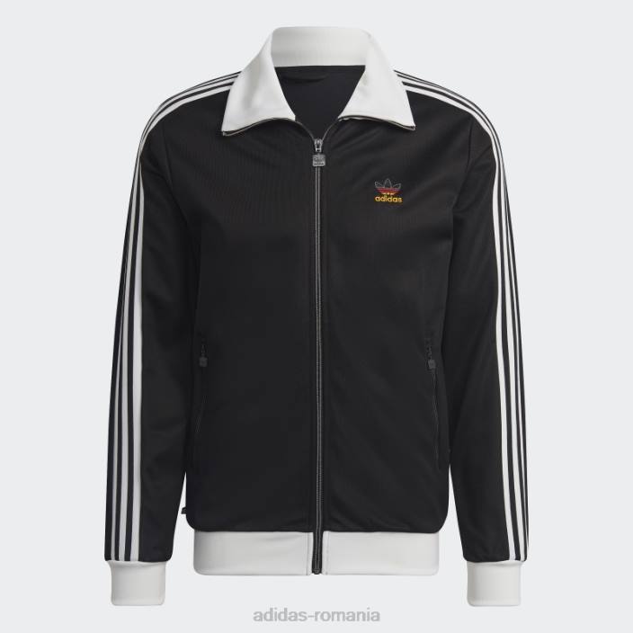 Adidas jachetă neagră Beckenbauer bărbați negru/alb/rosu/auriu 2JBN1498