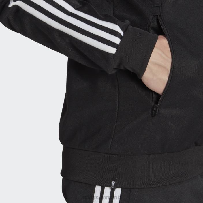 Adidas jachetă neagră adicolor classics beckenbauer primeblue bărbați negru 2JBN6431