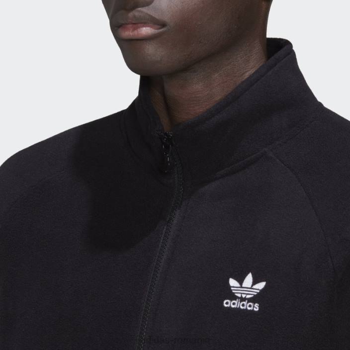 Adidas jachetă neagră adicolor classics trefoil teddy fleece adidas bărbați negru 2JBN5361