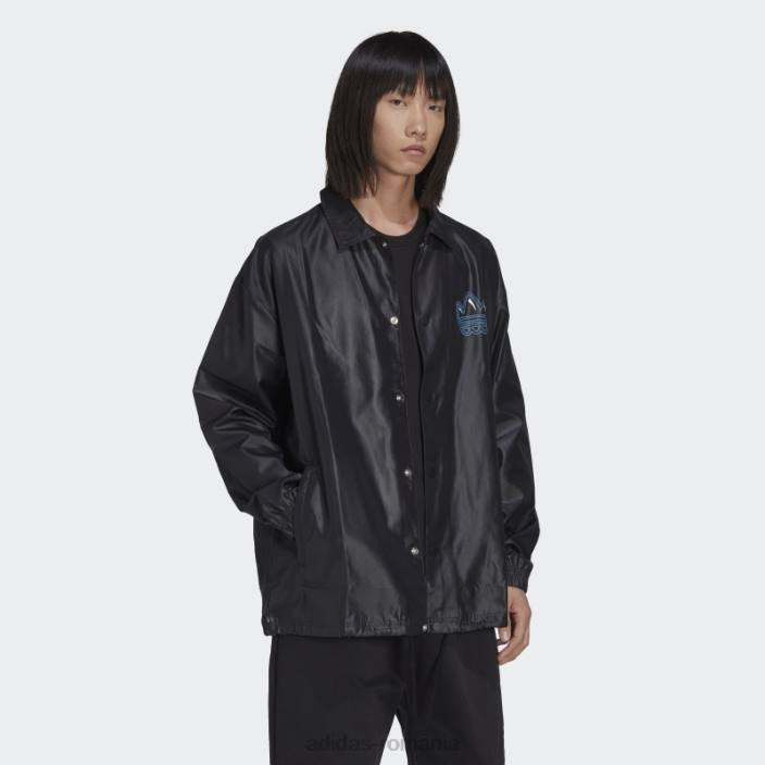Adidas jachetă neagră de antrenor campus adidas bărbați negru 2JBN15297
