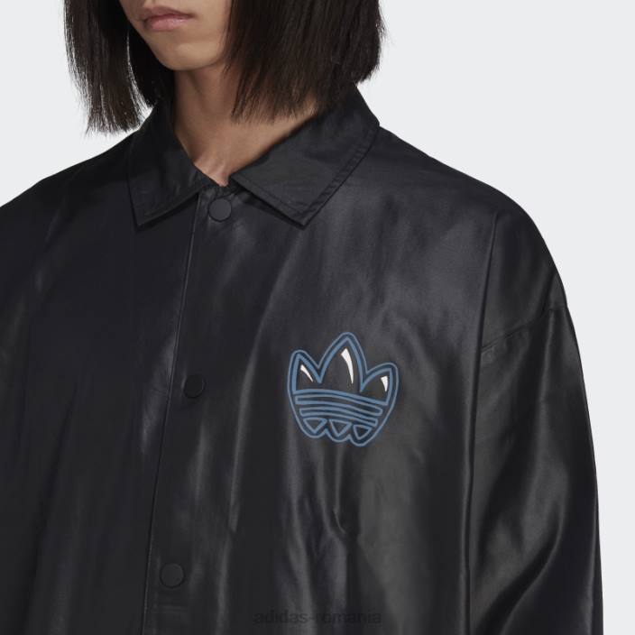 Adidas jachetă neagră de antrenor campus adidas bărbați negru 2JBN15297