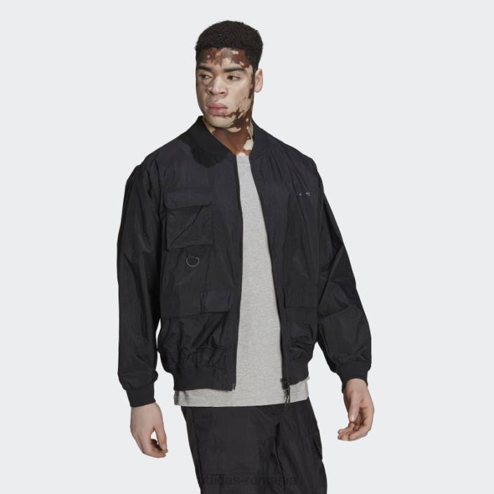 Adidas jachetă neagră de sport cargo adidas bărbați negru 2JBN1227