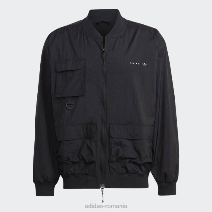 Adidas jachetă neagră de sport cargo adidas bărbați negru 2JBN1227