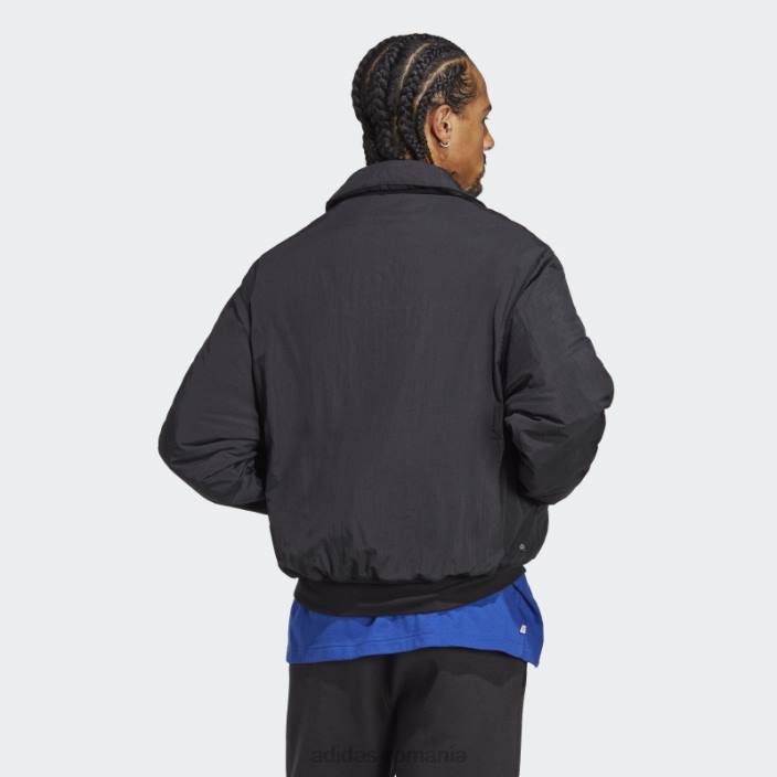 Adidas jachetă neagră premium essentials crinkle nylon bărbați negru 2JBN5369