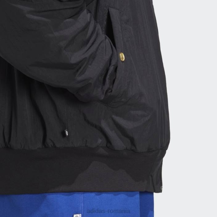 Adidas jachetă neagră premium essentials crinkle nylon bărbați negru 2JBN5369