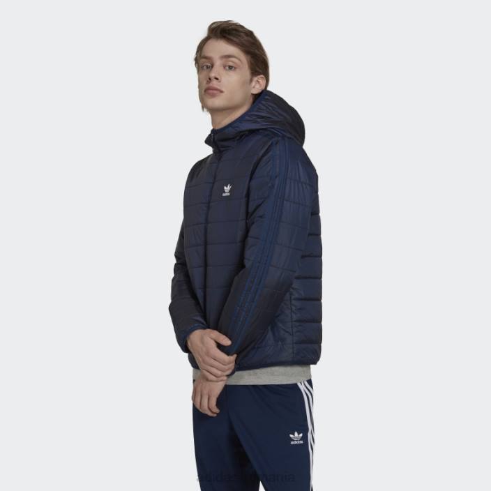 Adidas jachetă puf căptușită cu glugă de noapte indigo bărbați indigo de noapte 2JBN15280