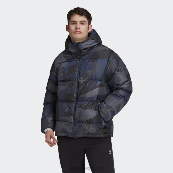 Adidas jachetă puf camo multicolor din puf bărbați multicolor/marin de noapte 2JBN15022